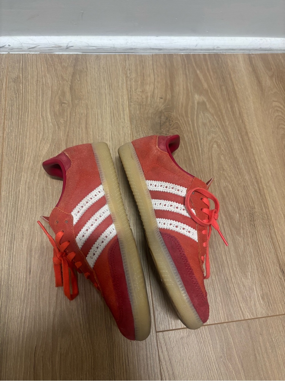 adidas Red Retro Samba Sneakers - Picture 2 of 5